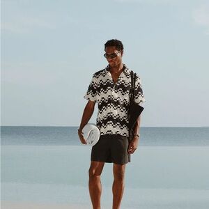 Percival Naples Crochet Cuban Shirt